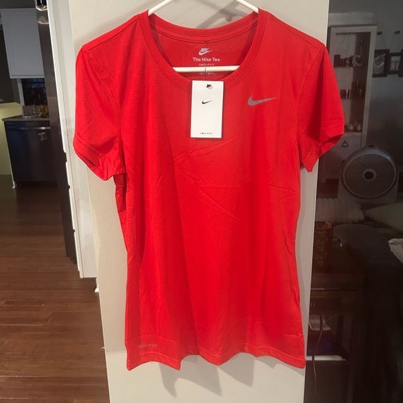 Nike Women's Bright Red Short Sleeve Tee - Picture 1 of 5